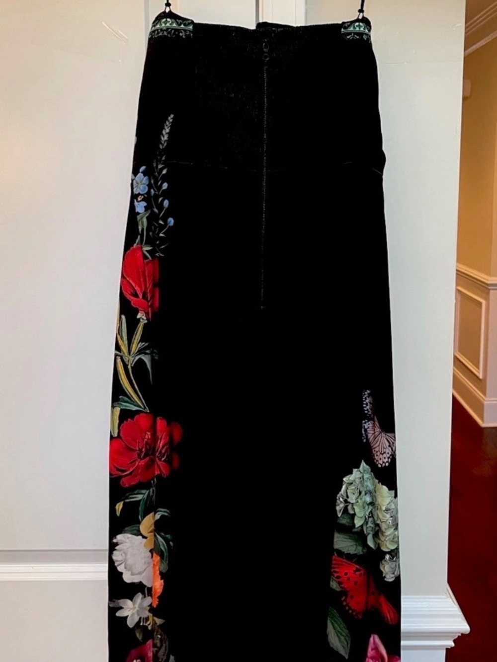 Alice + Olivia Berna Floral Strapless Jumpsuit In The Wind Side Split Leg 10 NWT - Picture 6 of 16